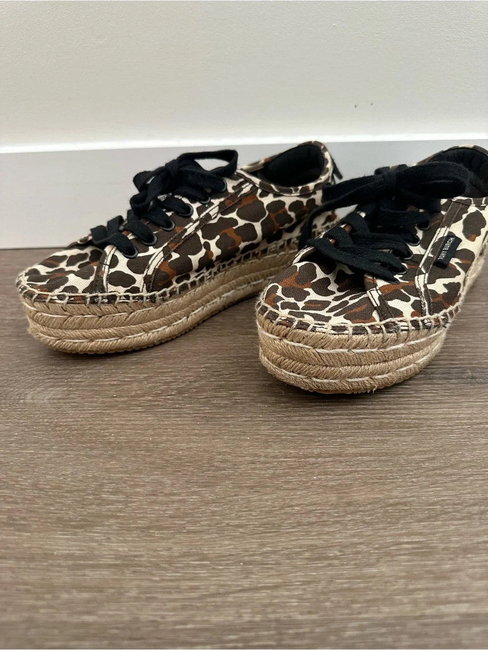 Tory Burch Leopard Print Espadrille Platform Sneaker - Brown & Black